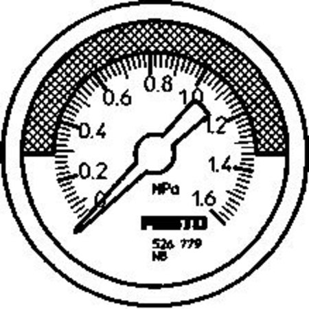 Festo Pressure Gauge MA-50-1, 6-R1/4-MPA-E-RG MA-50-1,6-R1/4-MPA-E-RG